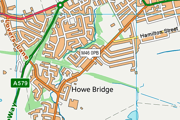 M46 0PB map - OS VectorMap District (Ordnance Survey)