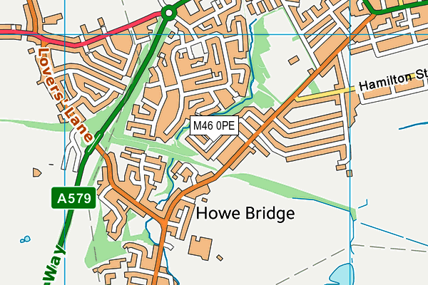 M46 0PE map - OS VectorMap District (Ordnance Survey)