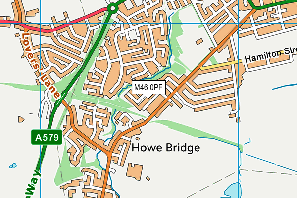 M46 0PF map - OS VectorMap District (Ordnance Survey)