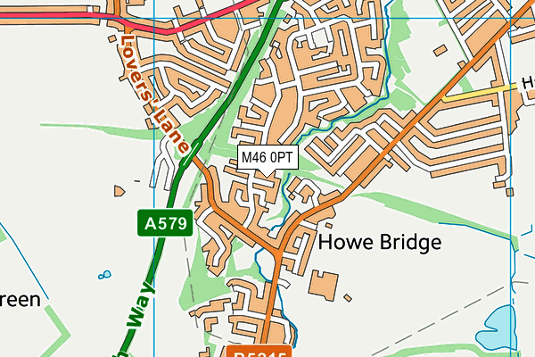 M46 0PT map - OS VectorMap District (Ordnance Survey)