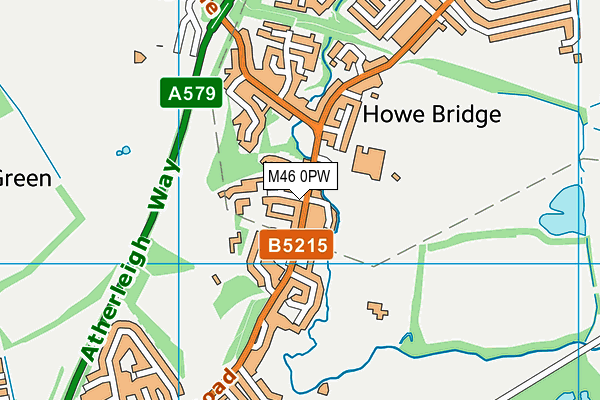 M46 0PW map - OS VectorMap District (Ordnance Survey)