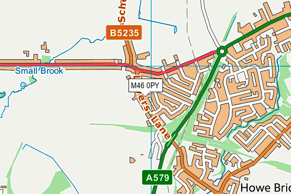 M46 0PY map - OS VectorMap District (Ordnance Survey)