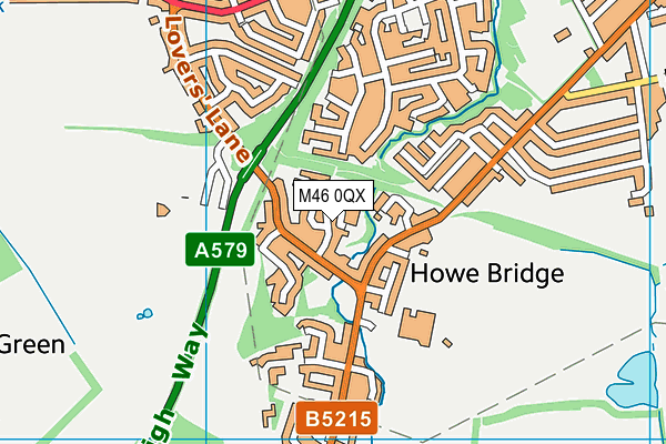 M46 0QX map - OS VectorMap District (Ordnance Survey)