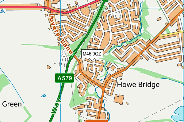 M46 0QZ map - OS VectorMap District (Ordnance Survey)