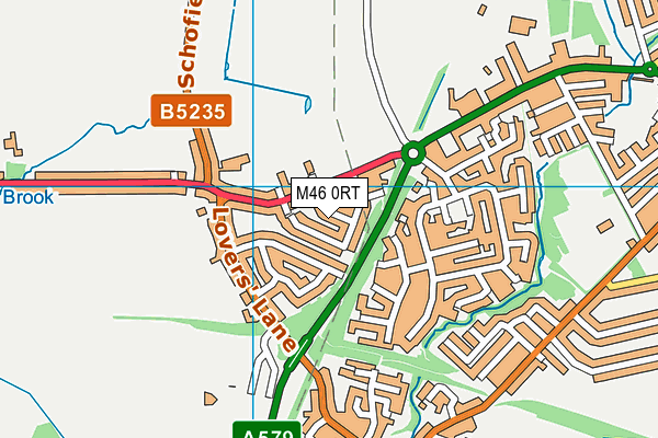 M46 0RT map - OS VectorMap District (Ordnance Survey)