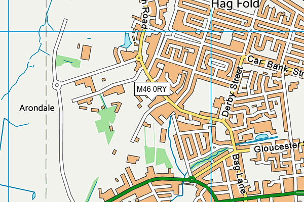 M46 0RY map - OS VectorMap District (Ordnance Survey)