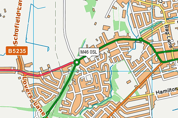 M46 0SL map - OS VectorMap District (Ordnance Survey)