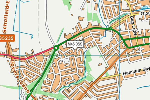 M46 0SS map - OS VectorMap District (Ordnance Survey)