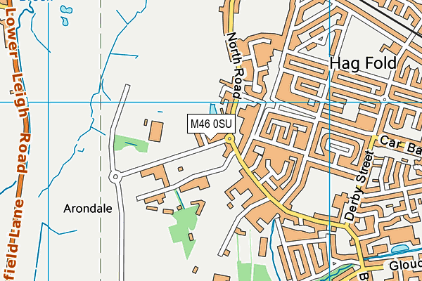 M46 0SU map - OS VectorMap District (Ordnance Survey)