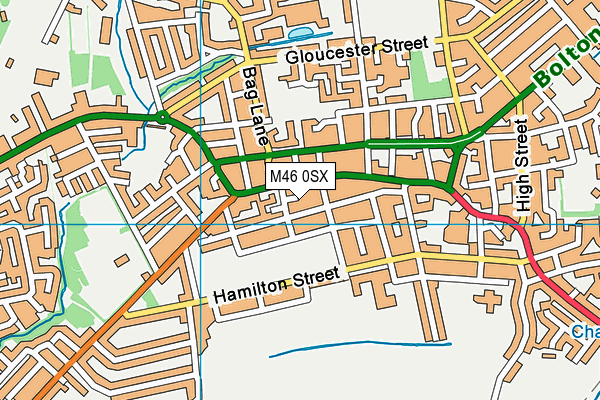 M46 0SX map - OS VectorMap District (Ordnance Survey)