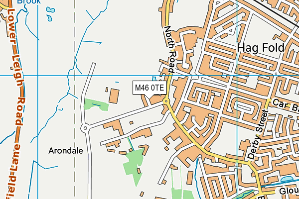 M46 0TE map - OS VectorMap District (Ordnance Survey)