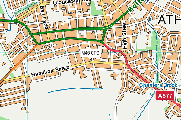 M46 0TG map - OS VectorMap District (Ordnance Survey)