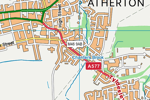 M46 9AB map - OS VectorMap District (Ordnance Survey)