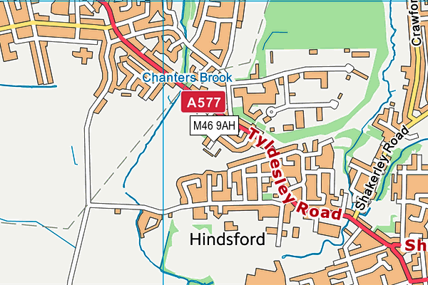 M46 9AH map - OS VectorMap District (Ordnance Survey)