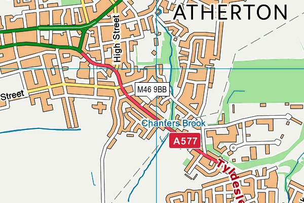 M46 9BB map - OS VectorMap District (Ordnance Survey)