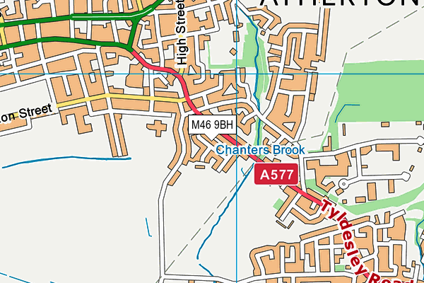 M46 9BH map - OS VectorMap District (Ordnance Survey)