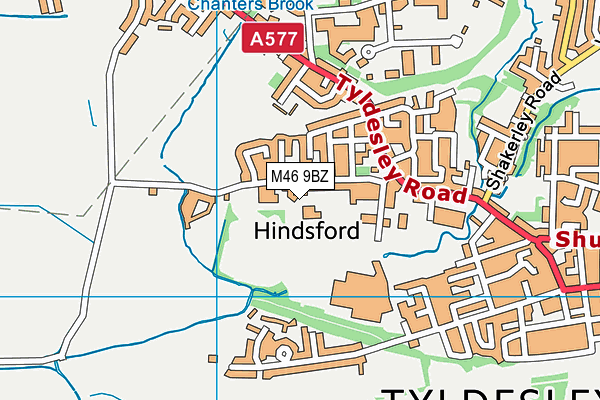 M46 9BZ map - OS VectorMap District (Ordnance Survey)