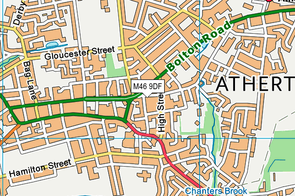 M46 9DF map - OS VectorMap District (Ordnance Survey)