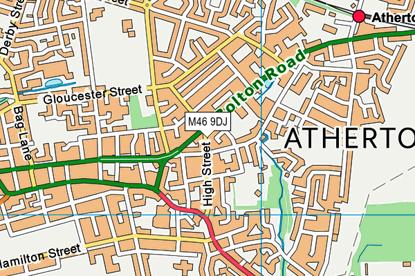 M46 9DJ map - OS VectorMap District (Ordnance Survey)