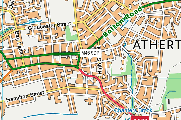 M46 9DP map - OS VectorMap District (Ordnance Survey)