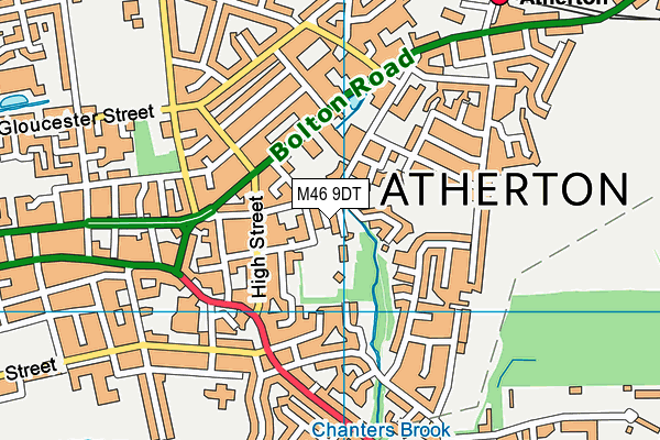 M46 9DT map - OS VectorMap District (Ordnance Survey)