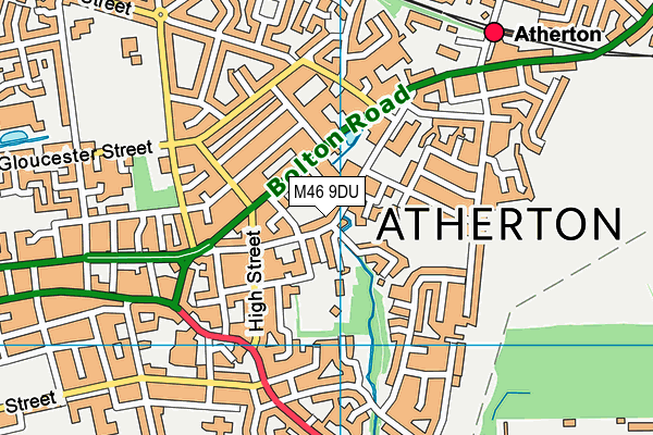 M46 9DU map - OS VectorMap District (Ordnance Survey)