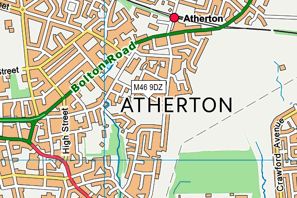 M46 9DZ map - OS VectorMap District (Ordnance Survey)