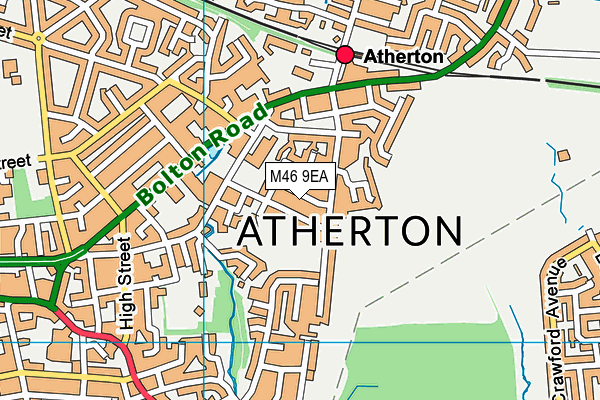 M46 9EA map - OS VectorMap District (Ordnance Survey)