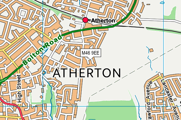 M46 9EE map - OS VectorMap District (Ordnance Survey)