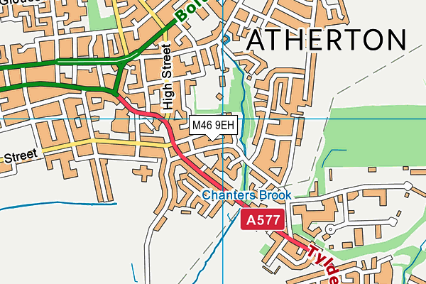 M46 9EH map - OS VectorMap District (Ordnance Survey)