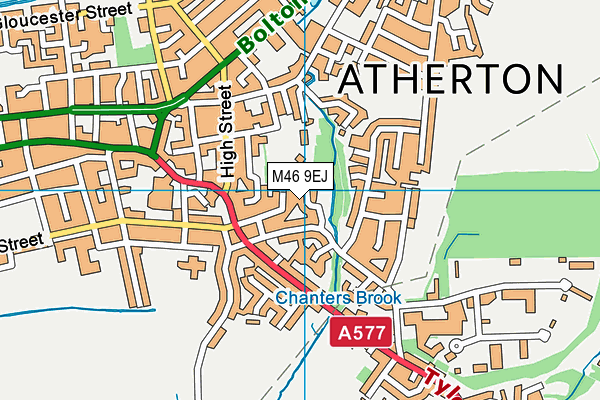 M46 9EJ map - OS VectorMap District (Ordnance Survey)