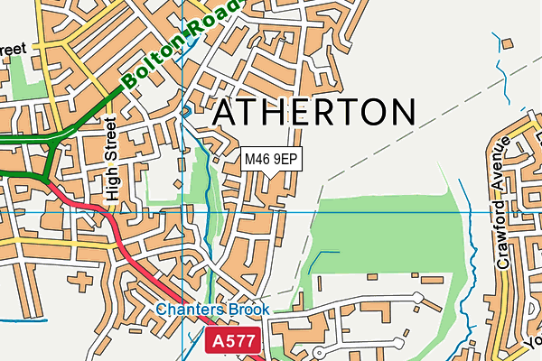 M46 9EP map - OS VectorMap District (Ordnance Survey)