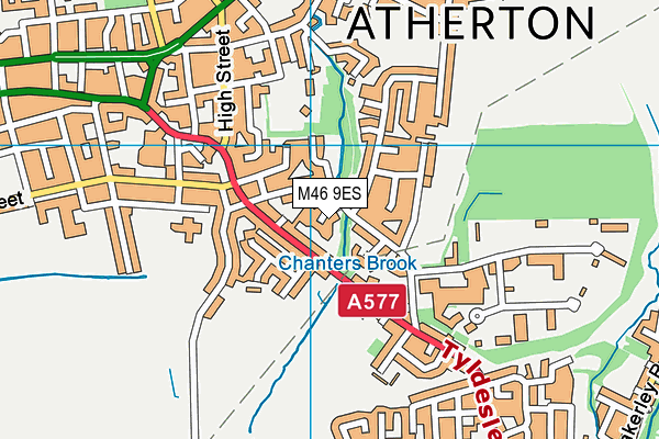 M46 9ES map - OS VectorMap District (Ordnance Survey)