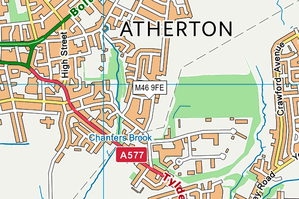 M46 9FE map - OS VectorMap District (Ordnance Survey)