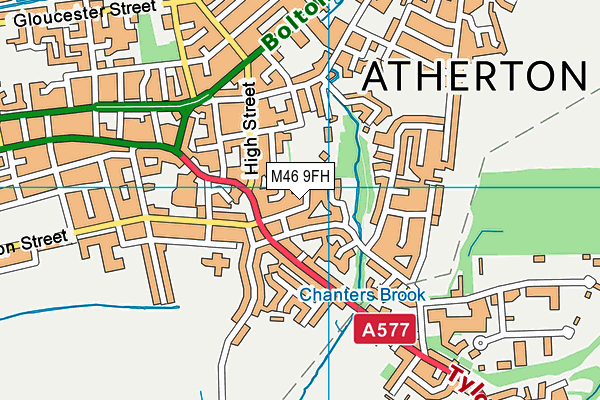 M46 9FH map - OS VectorMap District (Ordnance Survey)