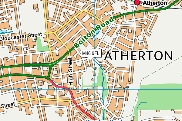 M46 9FL map - OS VectorMap District (Ordnance Survey)