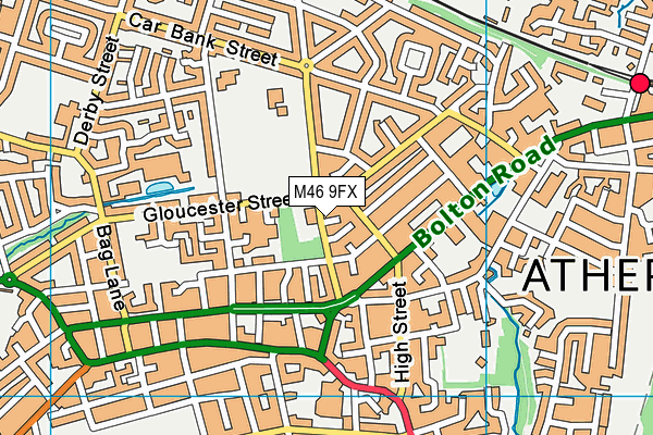 M46 9FX map - OS VectorMap District (Ordnance Survey)