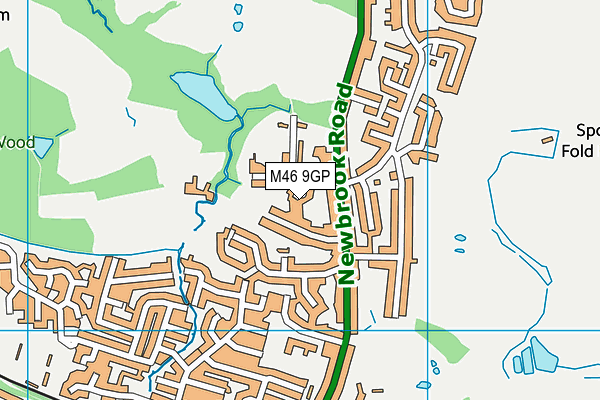 M46 9GP map - OS VectorMap District (Ordnance Survey)