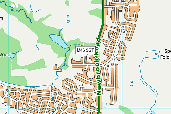 M46 9GT map - OS VectorMap District (Ordnance Survey)