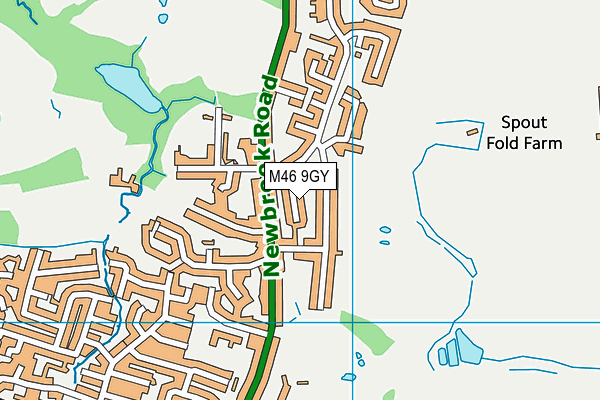 M46 9GY map - OS VectorMap District (Ordnance Survey)