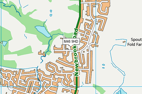 M46 9HD map - OS VectorMap District (Ordnance Survey)