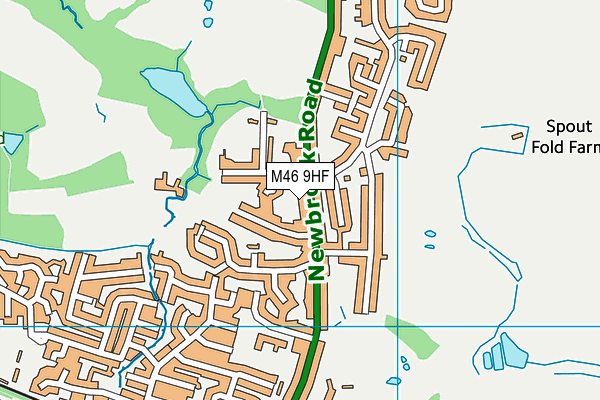 M46 9HF map - OS VectorMap District (Ordnance Survey)