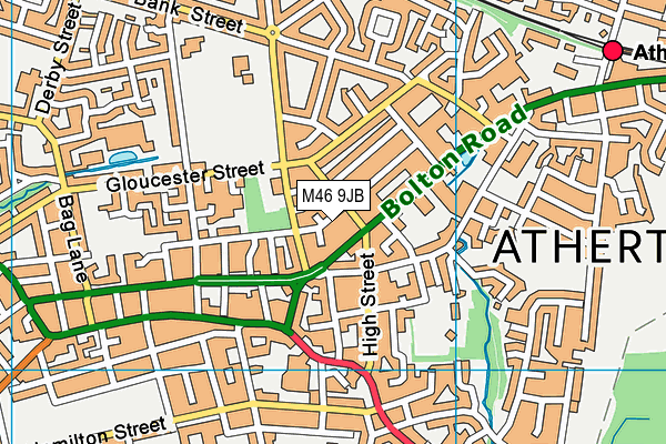 M46 9JB map - OS VectorMap District (Ordnance Survey)