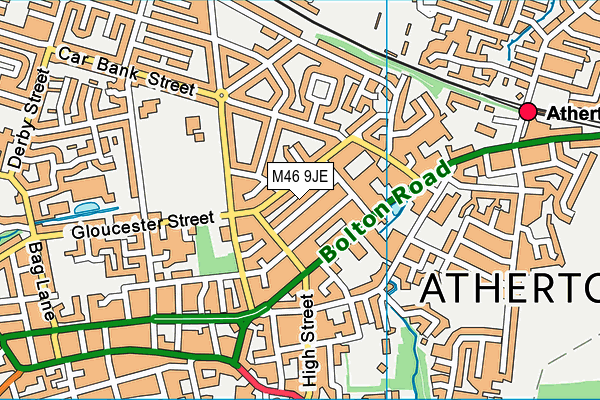 M46 9JE map - OS VectorMap District (Ordnance Survey)