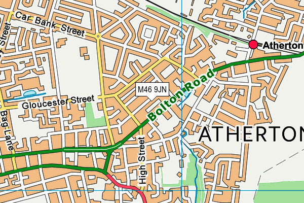 M46 9JN map - OS VectorMap District (Ordnance Survey)