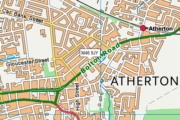 M46 9JY map - OS VectorMap District (Ordnance Survey)