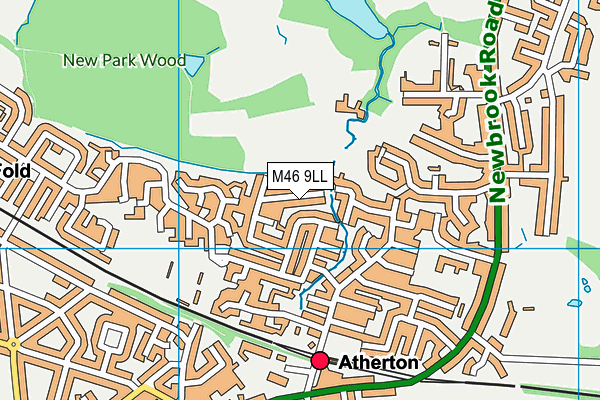 M46 9LL map - OS VectorMap District (Ordnance Survey)