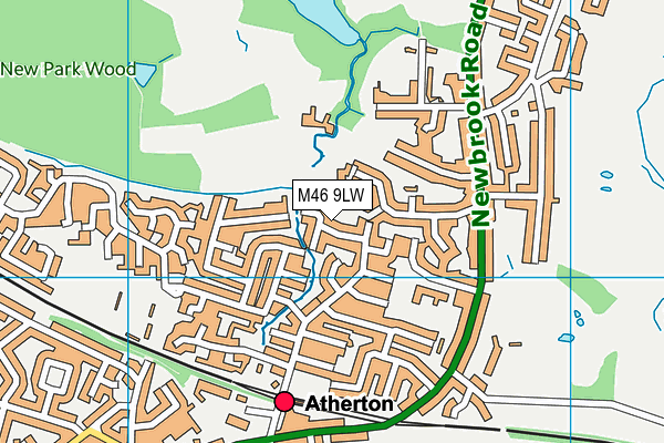 M46 9LW map - OS VectorMap District (Ordnance Survey)