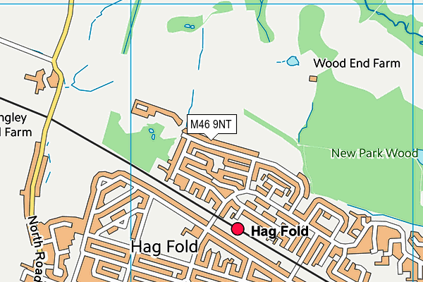 M46 9NT map - OS VectorMap District (Ordnance Survey)