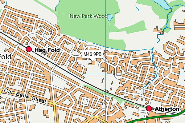 M46 9PB map - OS VectorMap District (Ordnance Survey)